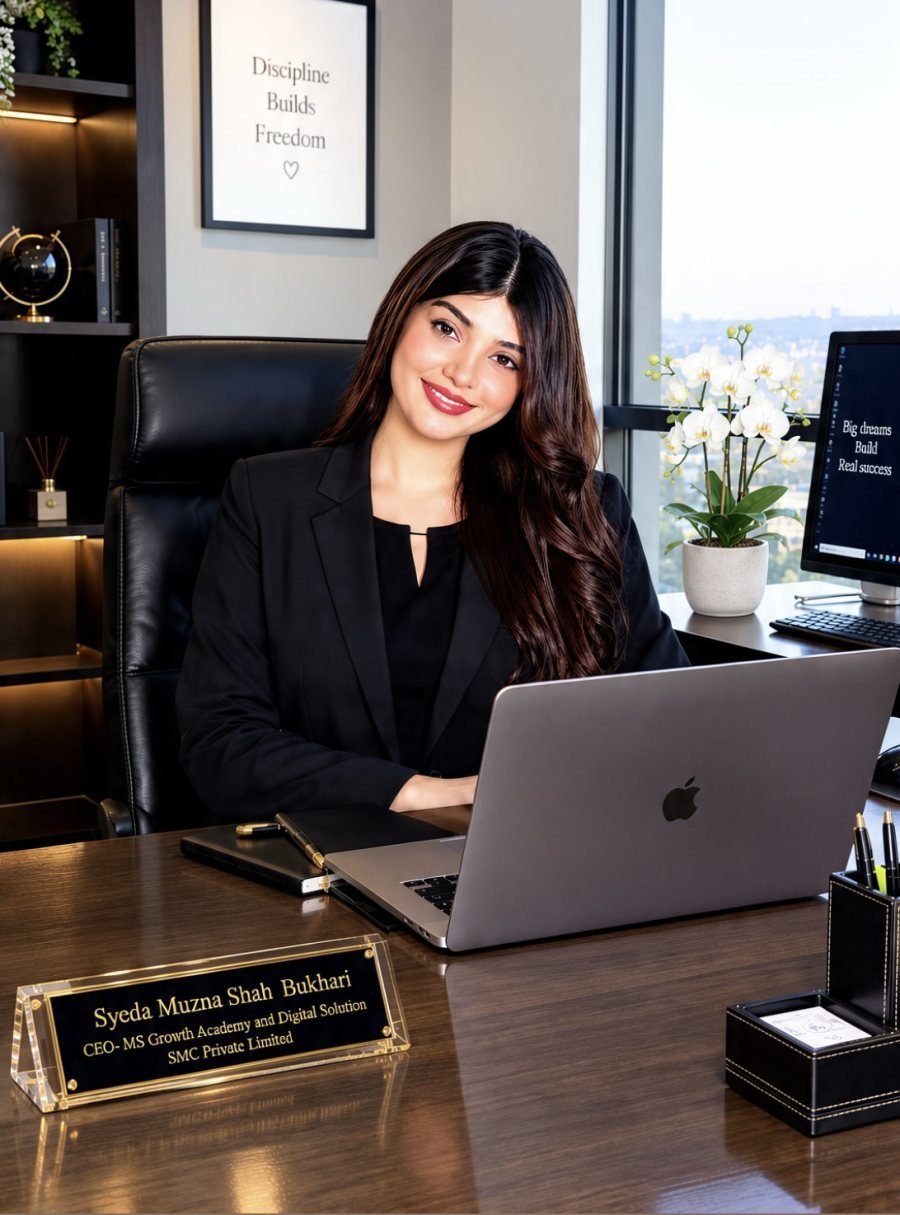 Syeda Muzna Shah Bukhari, CEO — MS GROWTH ACADEMY (SMC-PRIVATE) LIMITED.